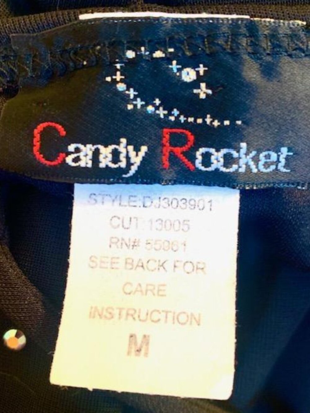 VTG Y2K Candy Rocket Sparkly Asymmetrical High Low Maxi Dress M Prom Goth HOCO